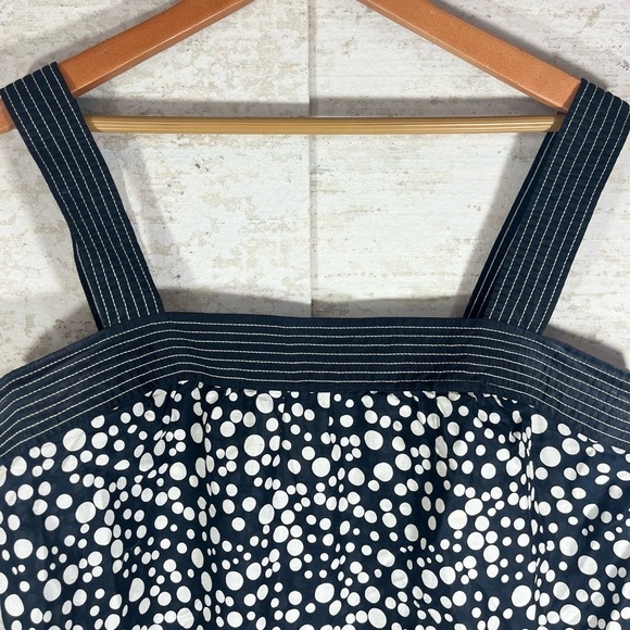 LOFT Black w/ White Polka Dots Tank Top with Wide Band Straps Size 14 - Picture 2 of 9